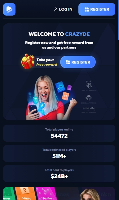 Crazyde Casino Mobile screenshot